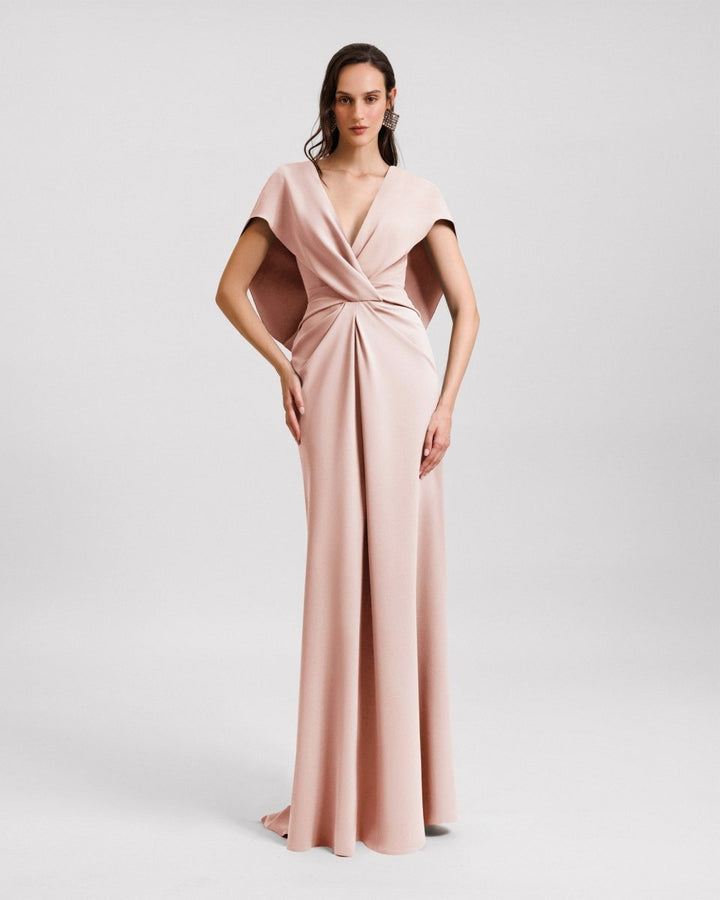 Draped Cape - Like Sleeve Dress - Gemy Maalouf