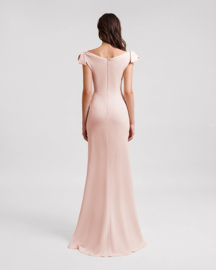 Bow - Shoulder Drapped Dress - Gemy Maalouf