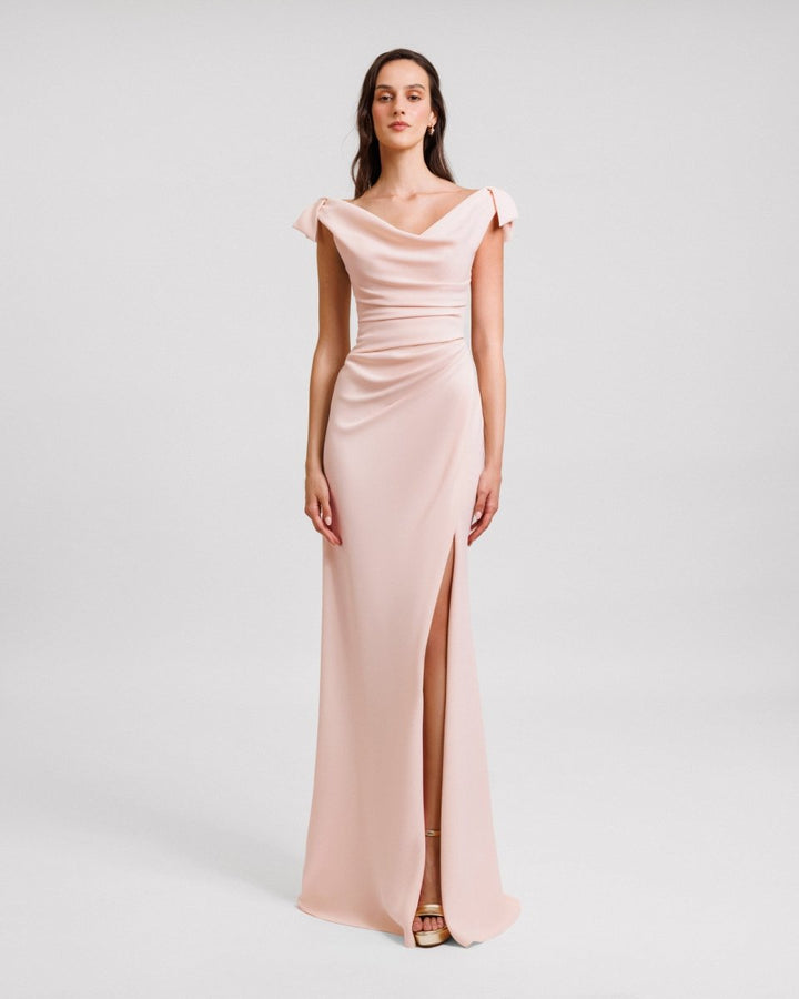 Bow - Shoulder Drapped Dress - Gemy Maalouf
