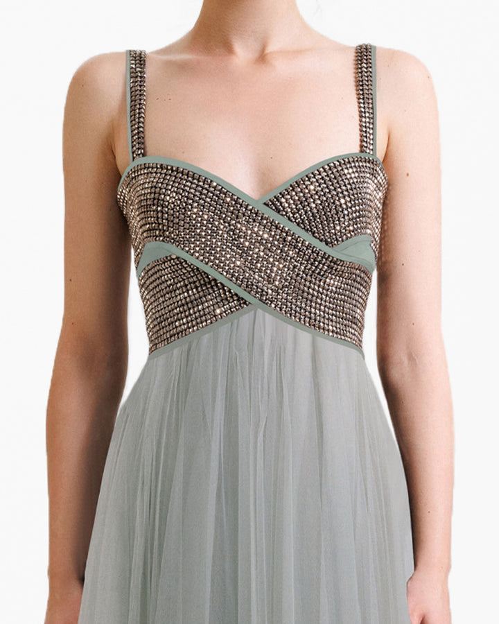 Embellished Top Bow-Like Dress