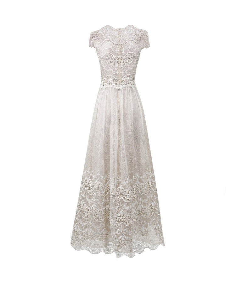 Lace See - Through Back Dress - Gemy Maalouf