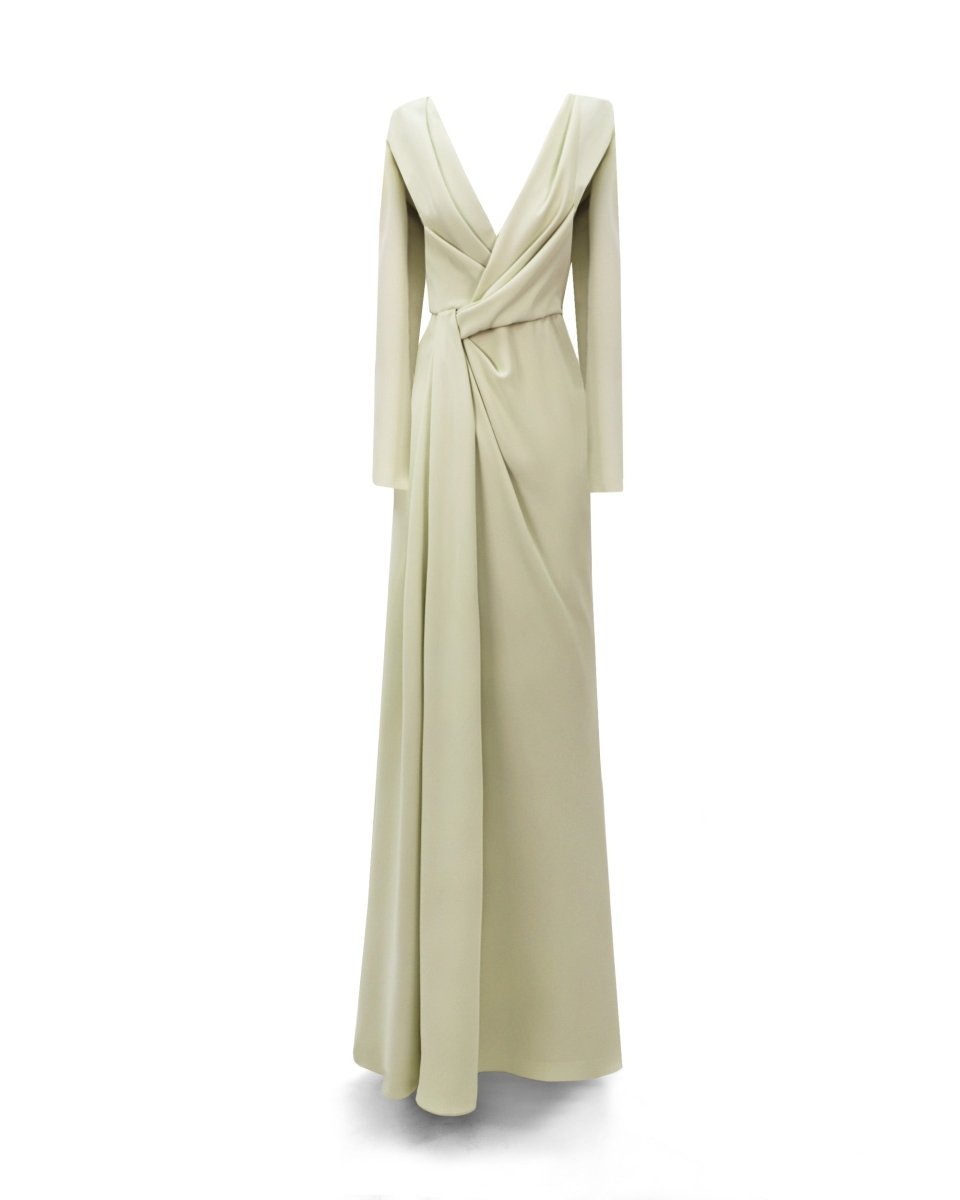 Draped Cut - Out Shoulder Dress - Gemy Maalouf