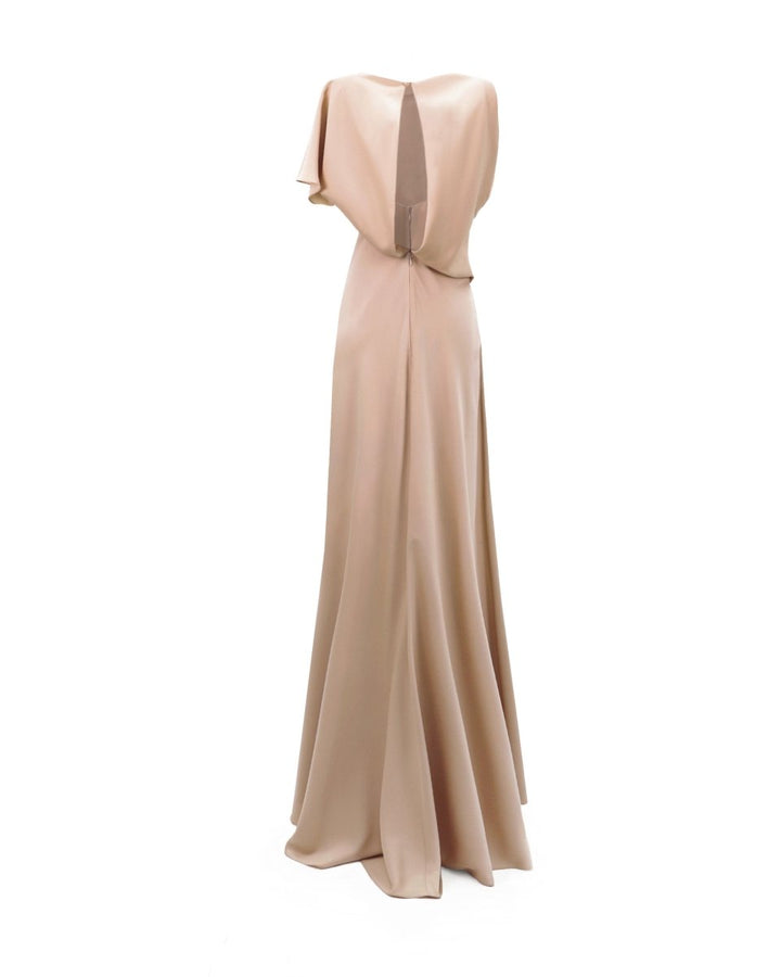 High Collar and Cut - Out Back Dress - Gemy Maalouf