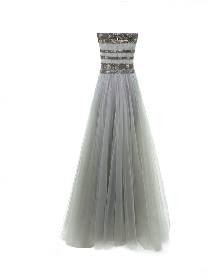 Embellished Corset Tulle Dress - Gemy Maalouf