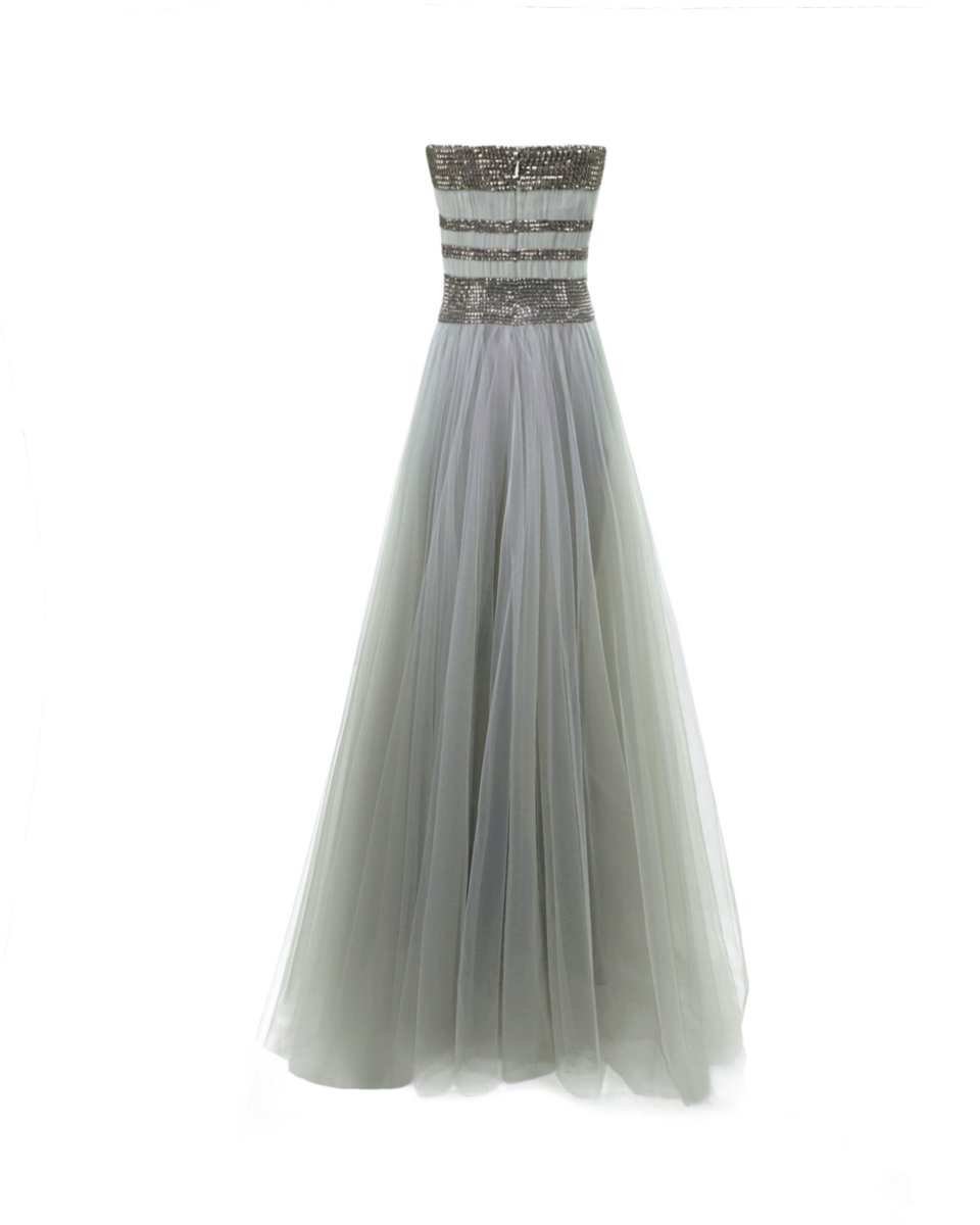 Embellished Corset Tulle Dress - Gemy Maalouf