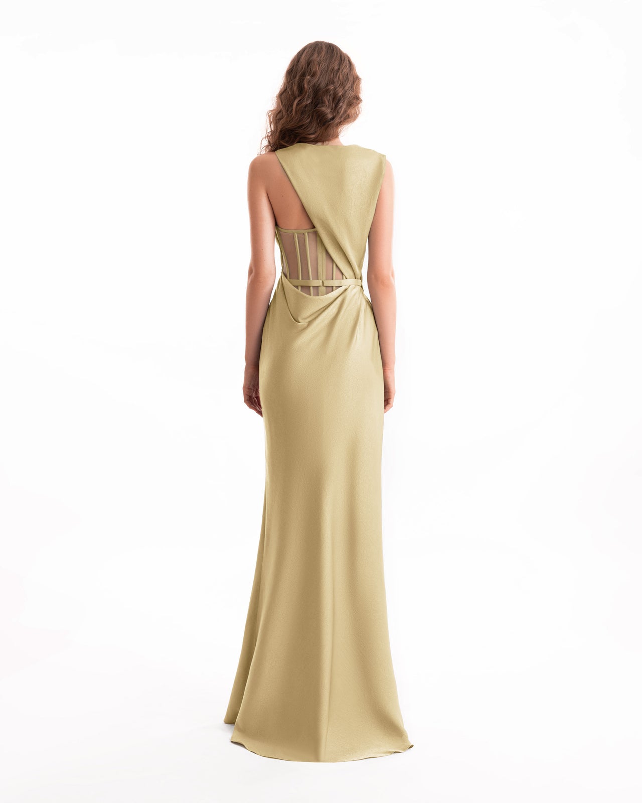 فستان مطوي غير متماثل