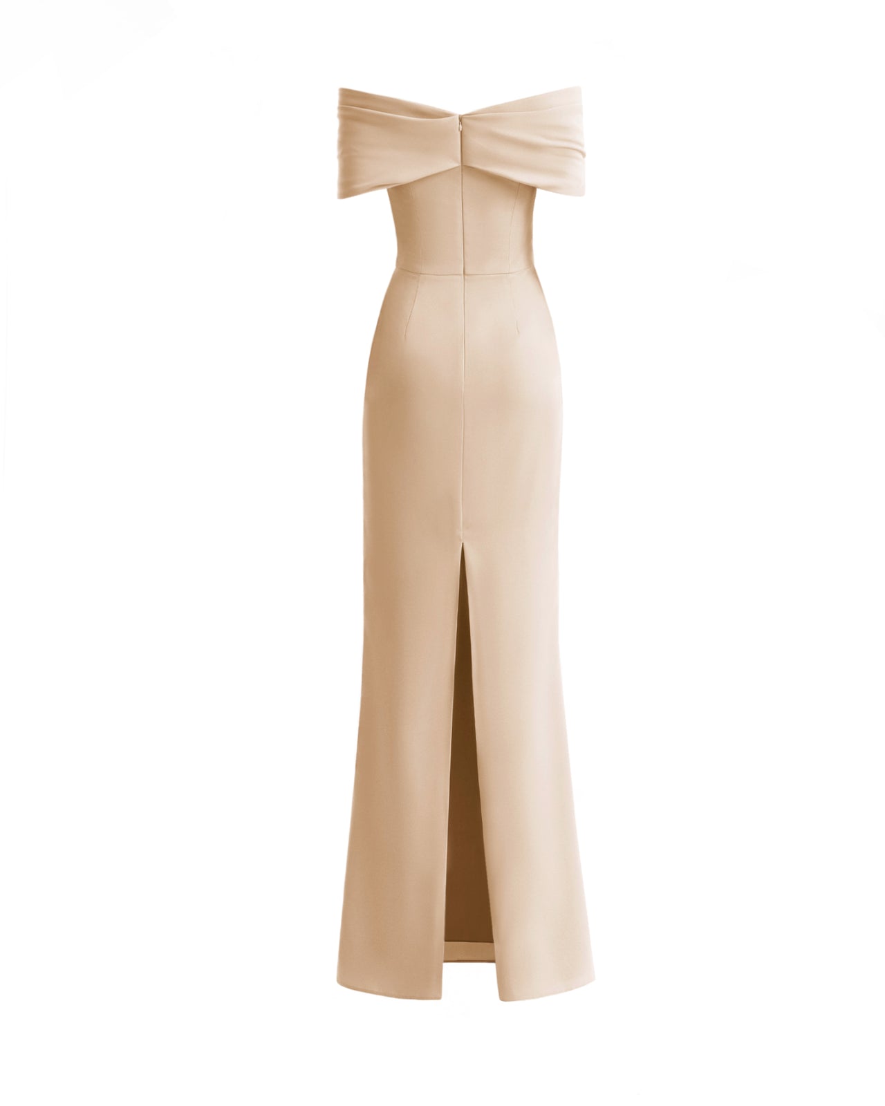 فستان كتف مكشوف مع إبزيم