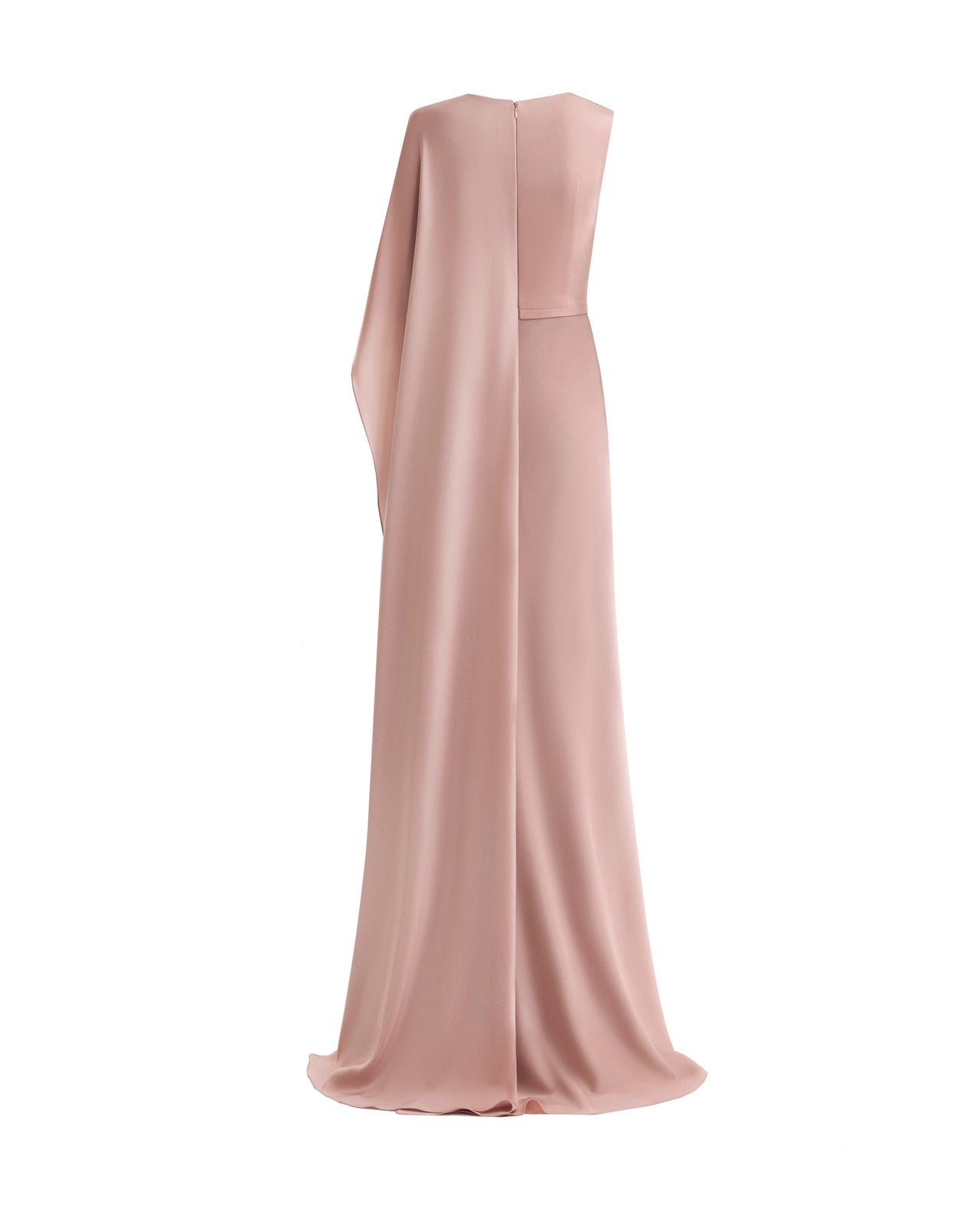 Asymmetrical Satin Cape Dress Asymmetrical Satin Cape Dress