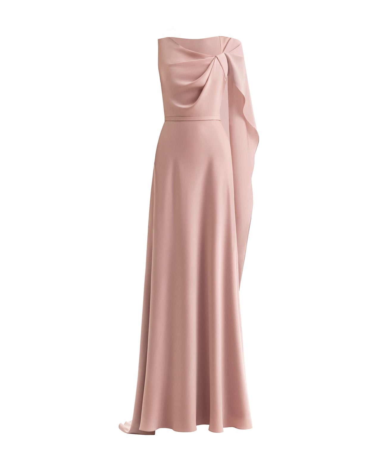 Gemy Maalouf | Evening Dresses | Asymmetrical Satin Cape Dress Gemy Maalouf | Evening Dresses | Asymmetrical Satin Cape Dress