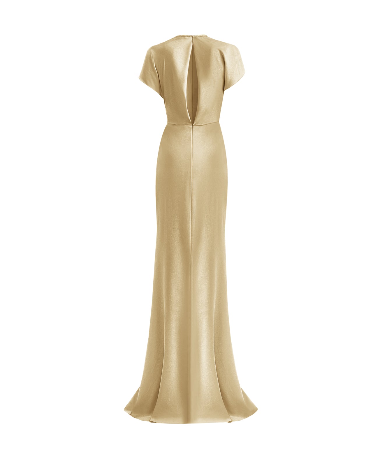 فستان مطوي برقبة على شكل V