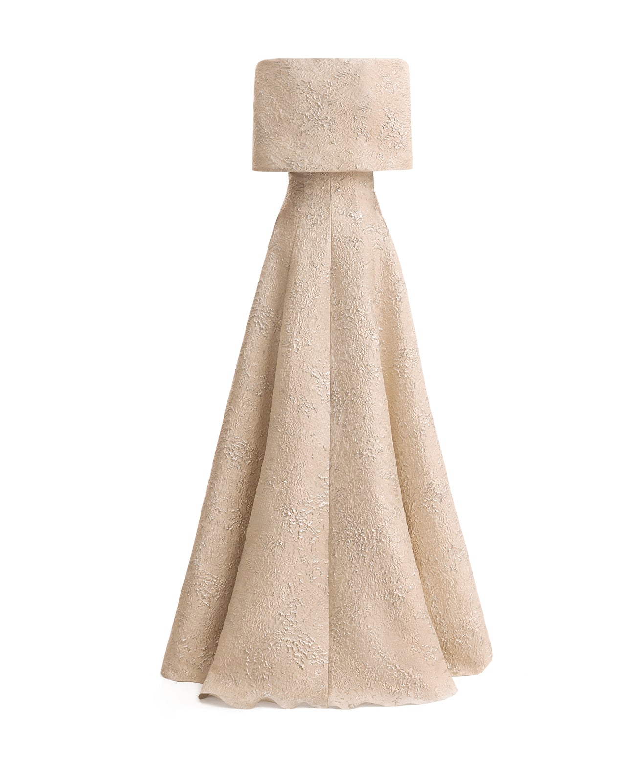 فستان جاكار كتف مكشوف بقصة قلب