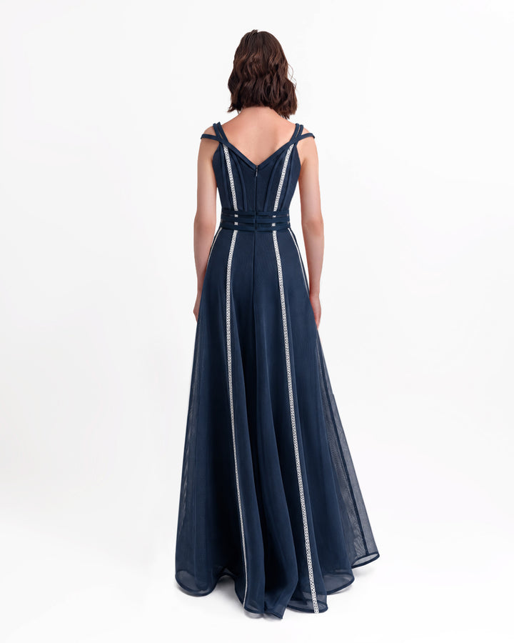 Flared Mesh Dress