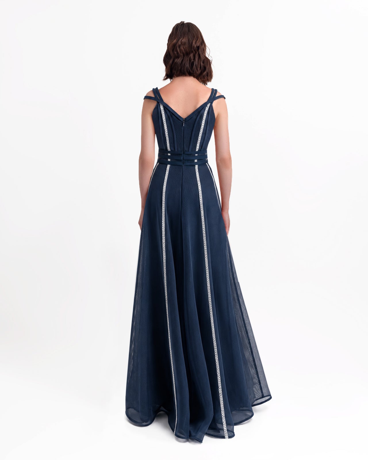 Flared Mesh Dress