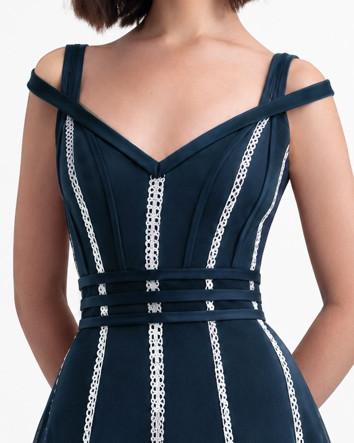 Flared Mesh Dress