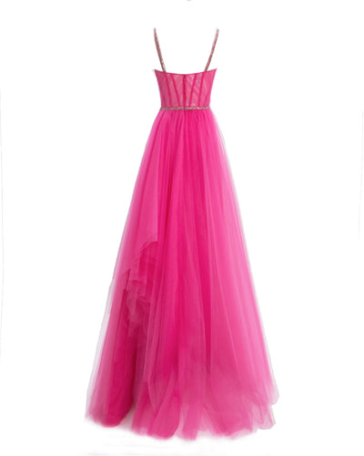 Corseted Tulle Candy Pink Dress