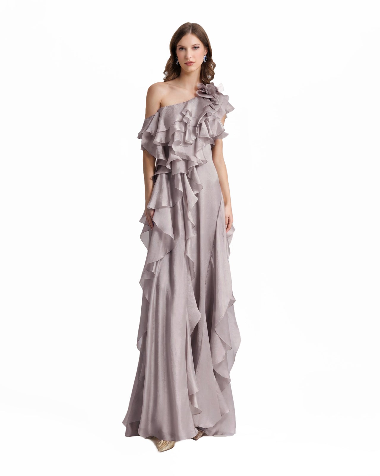 Long Shiny Garza Dress