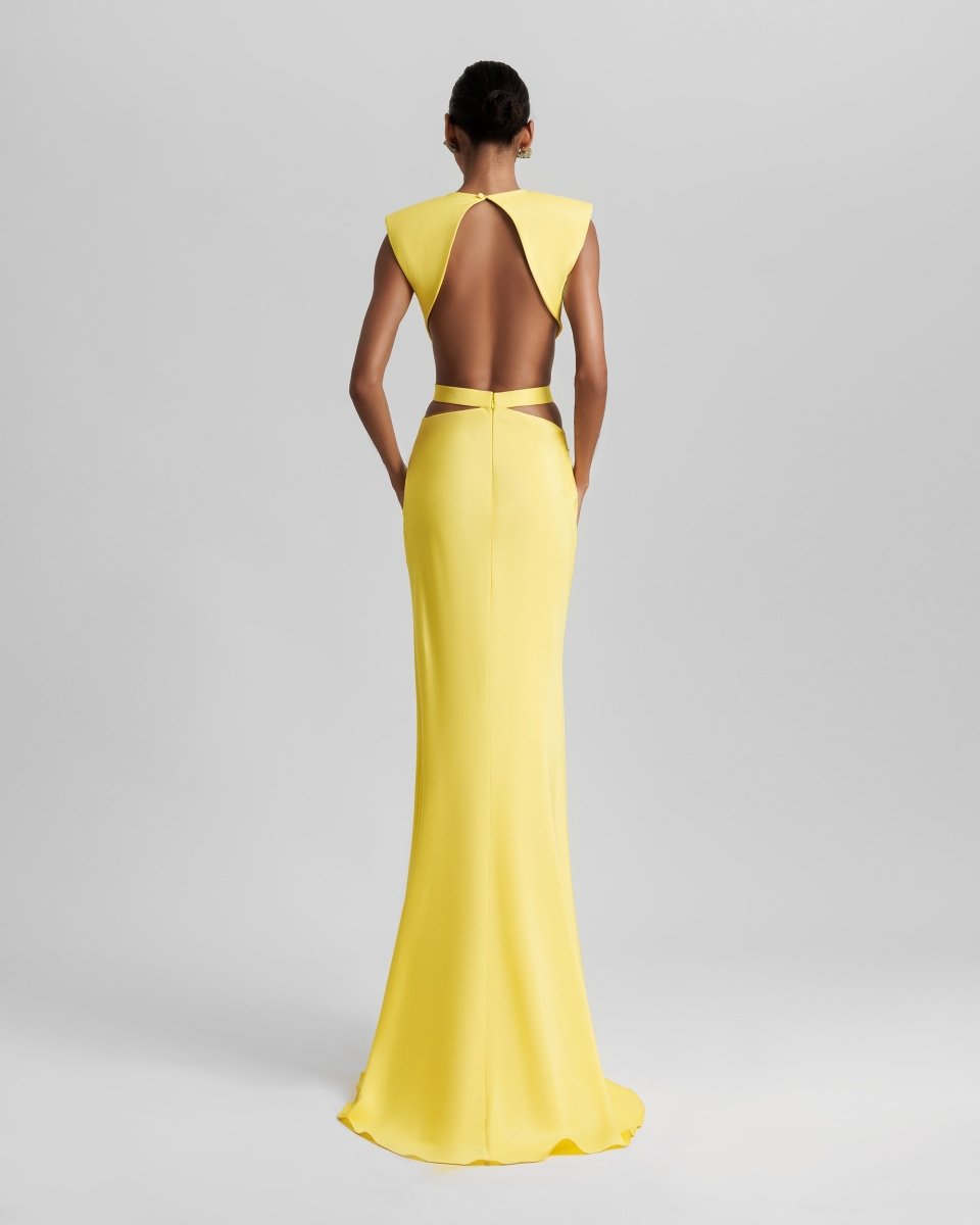 Long Dress With Cut - Outs - Gemy Maalouf