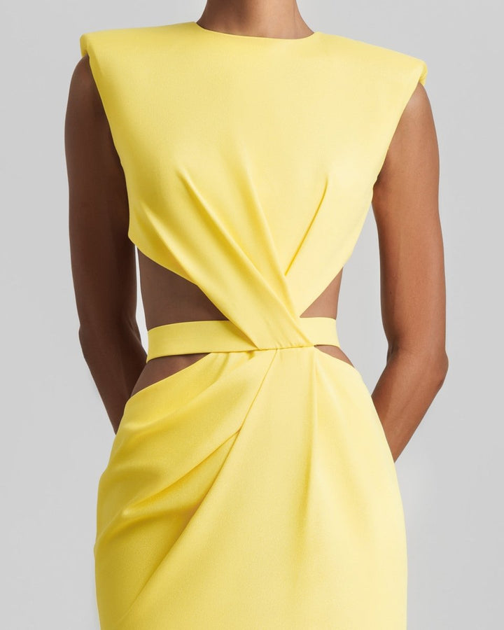 Long Dress With Cut - Outs - Gemy Maalouf