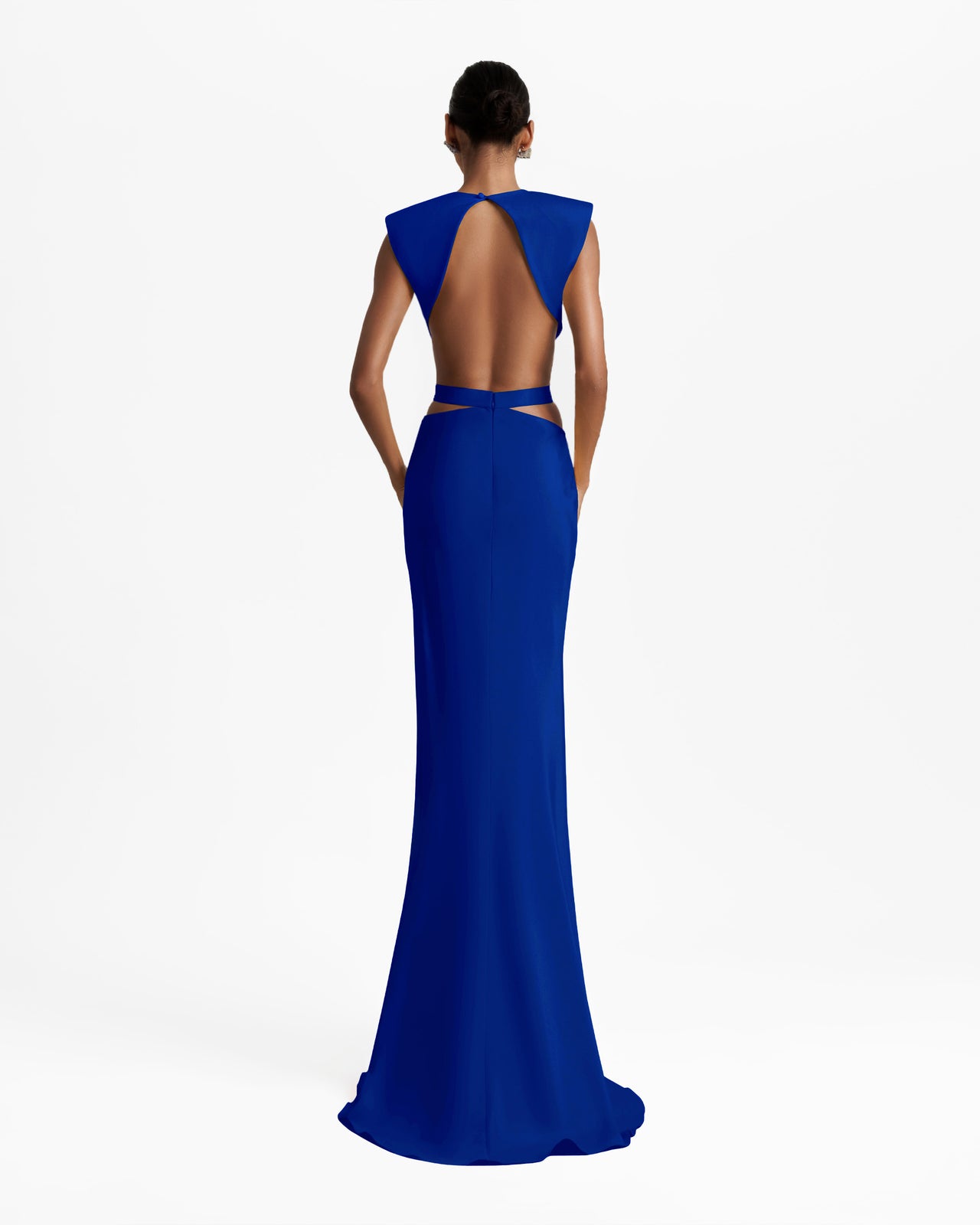 Royal Blue Long Dress With Cut-Outs