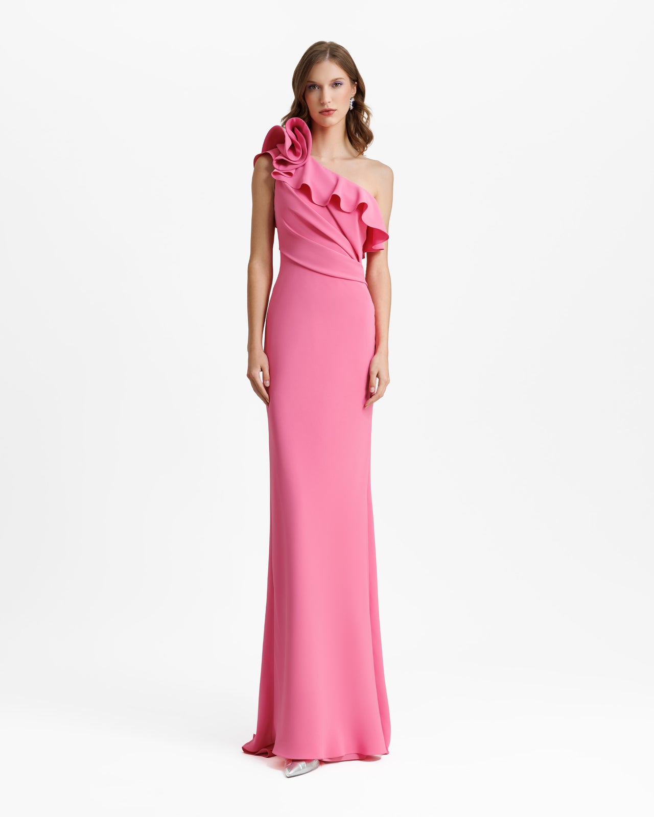 Gemy Maalouf | Evening Dresses | One-Shoulder Ruffled Neckline Dress Gemy Maalouf | Evening Dresses | One-Shoulder Ruffled Neckline Dress