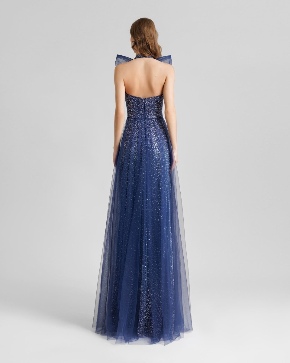 Gemy Maalouf | Evening Dresses | Bow Halter-Neckline Dress