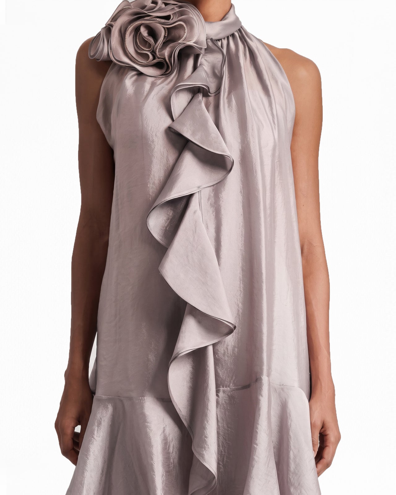 Short Dress Featuring A Flower Design