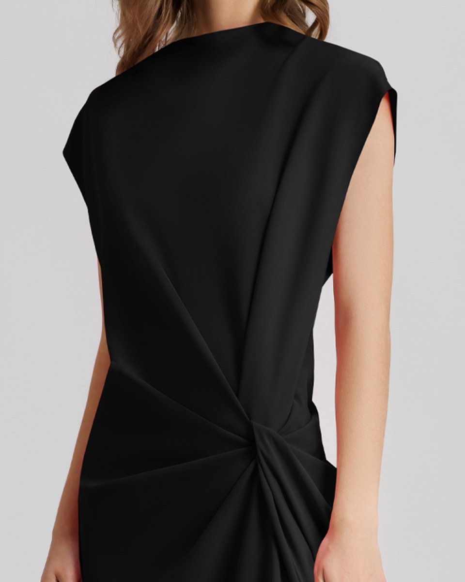 Loose Cut Dress With Drapings - Gemy Maalouf