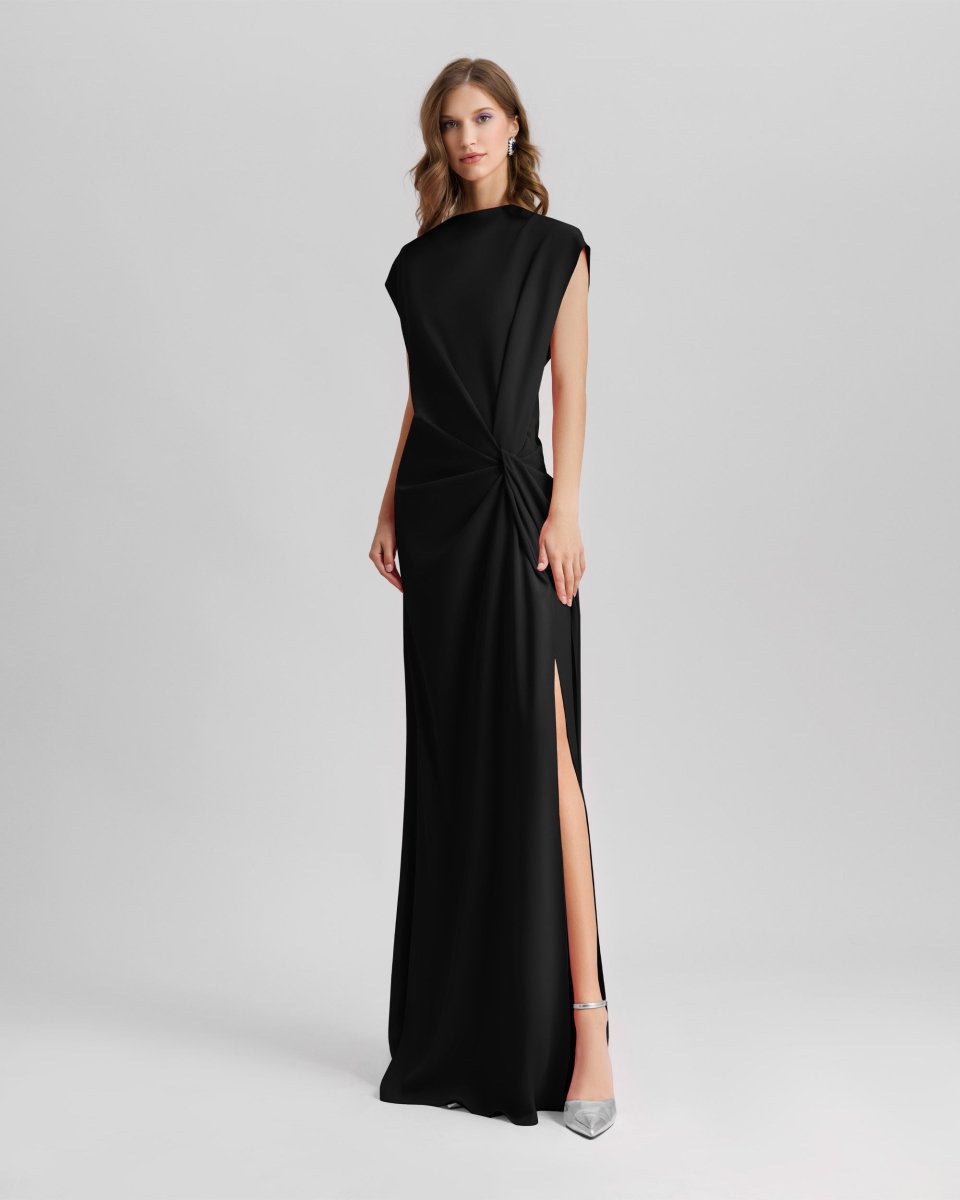 Loose Cut Dress With Drapings - Gemy Maalouf