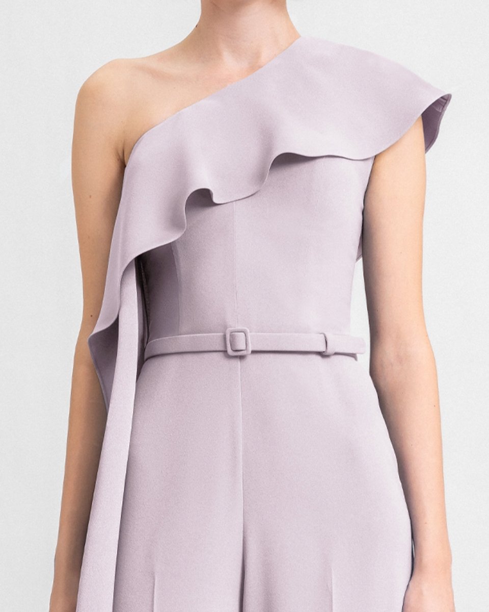 One - Shoulder Straight - Cut Jumpsuit - Gemy Maalouf