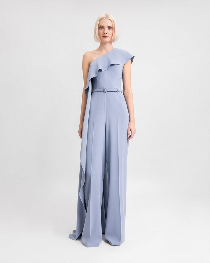 One - Shoulder Straight - Cut Jumpsuit - Gemy Maalouf