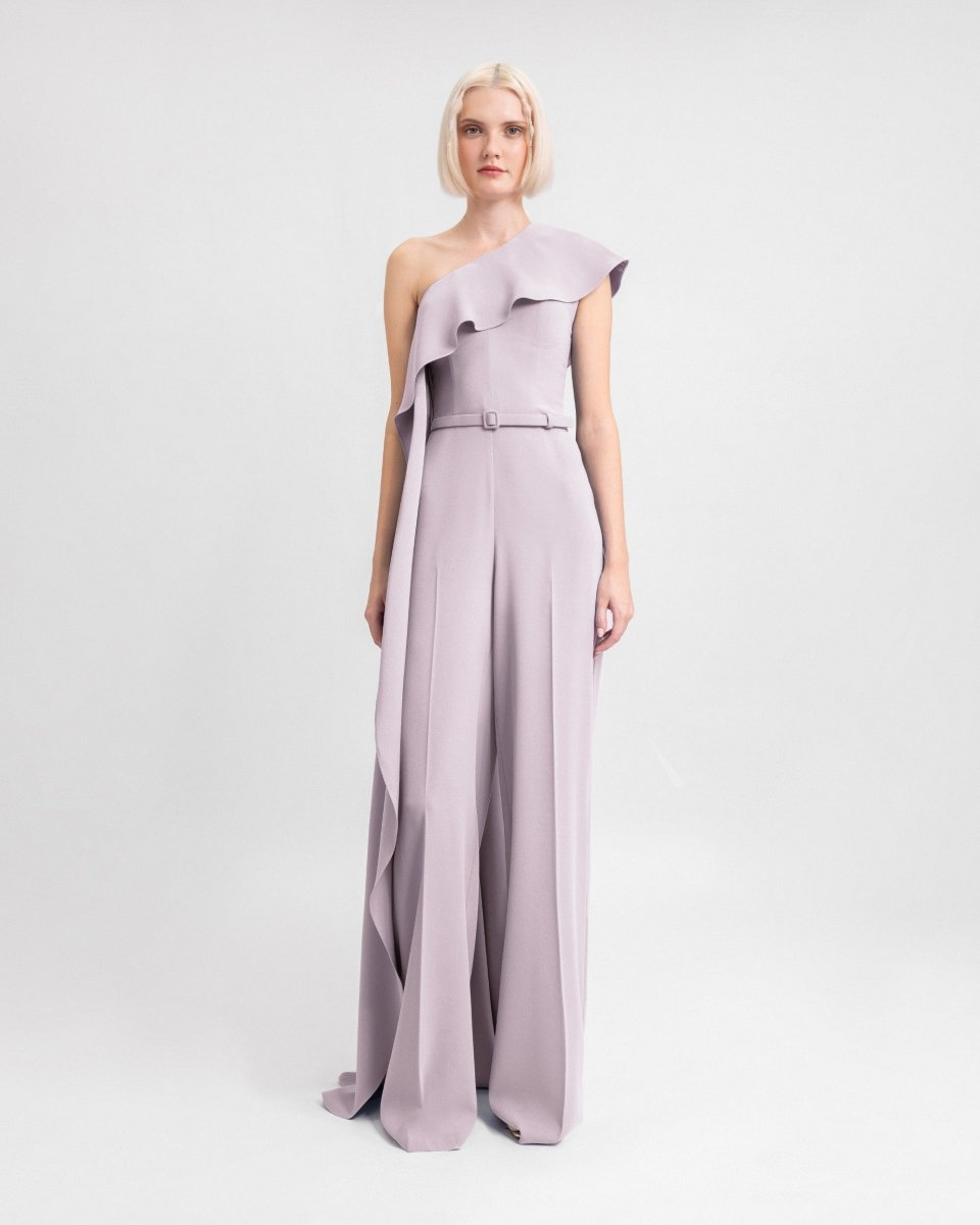 One - Shoulder Straight - Cut Jumpsuit - Gemy Maalouf