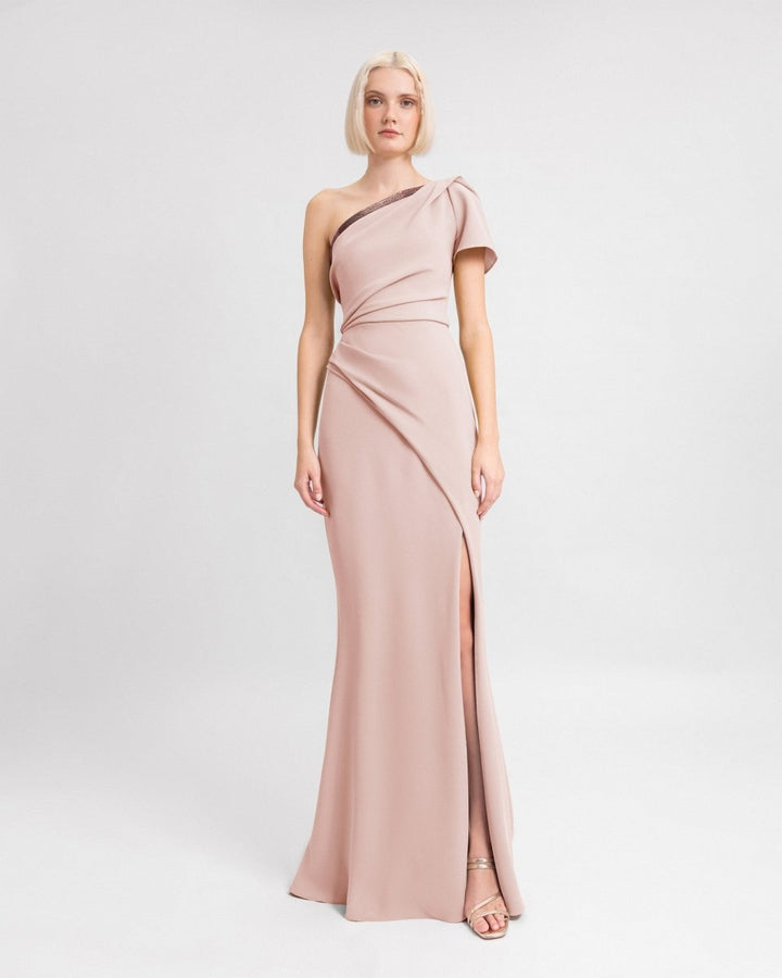 One - Shoulder Draped Dress - Gemy Maalouf