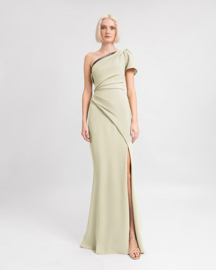 One - Shoulder Draped Dress - Gemy Maalouf