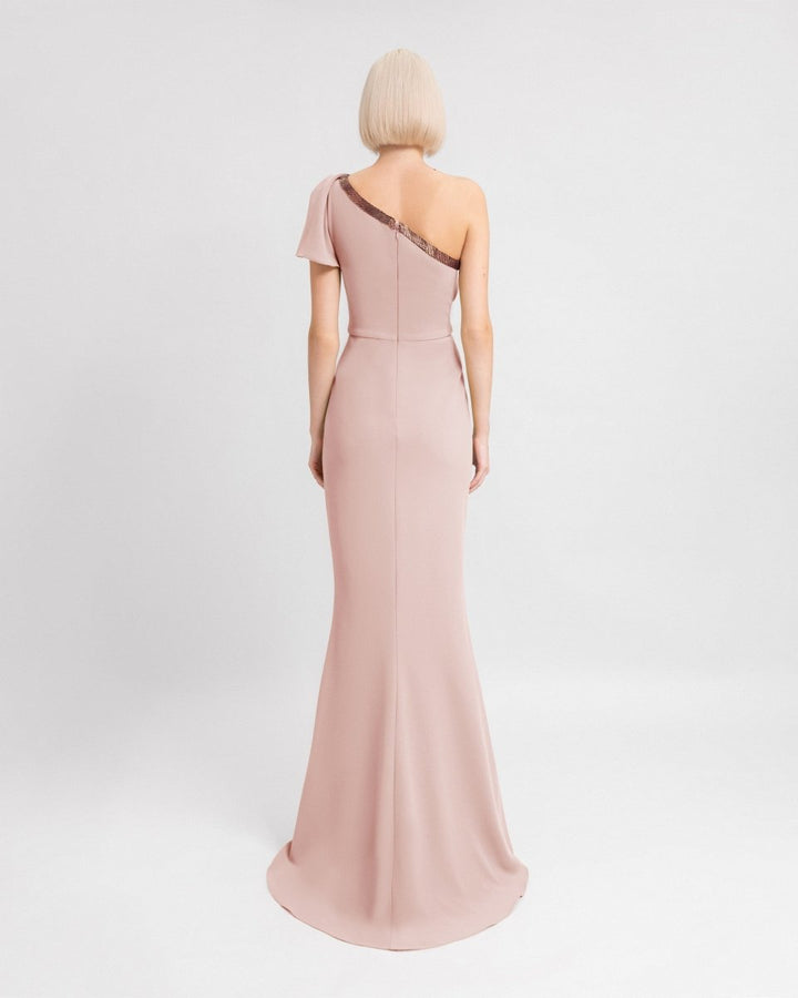 One - Shoulder Draped Dress - Gemy Maalouf