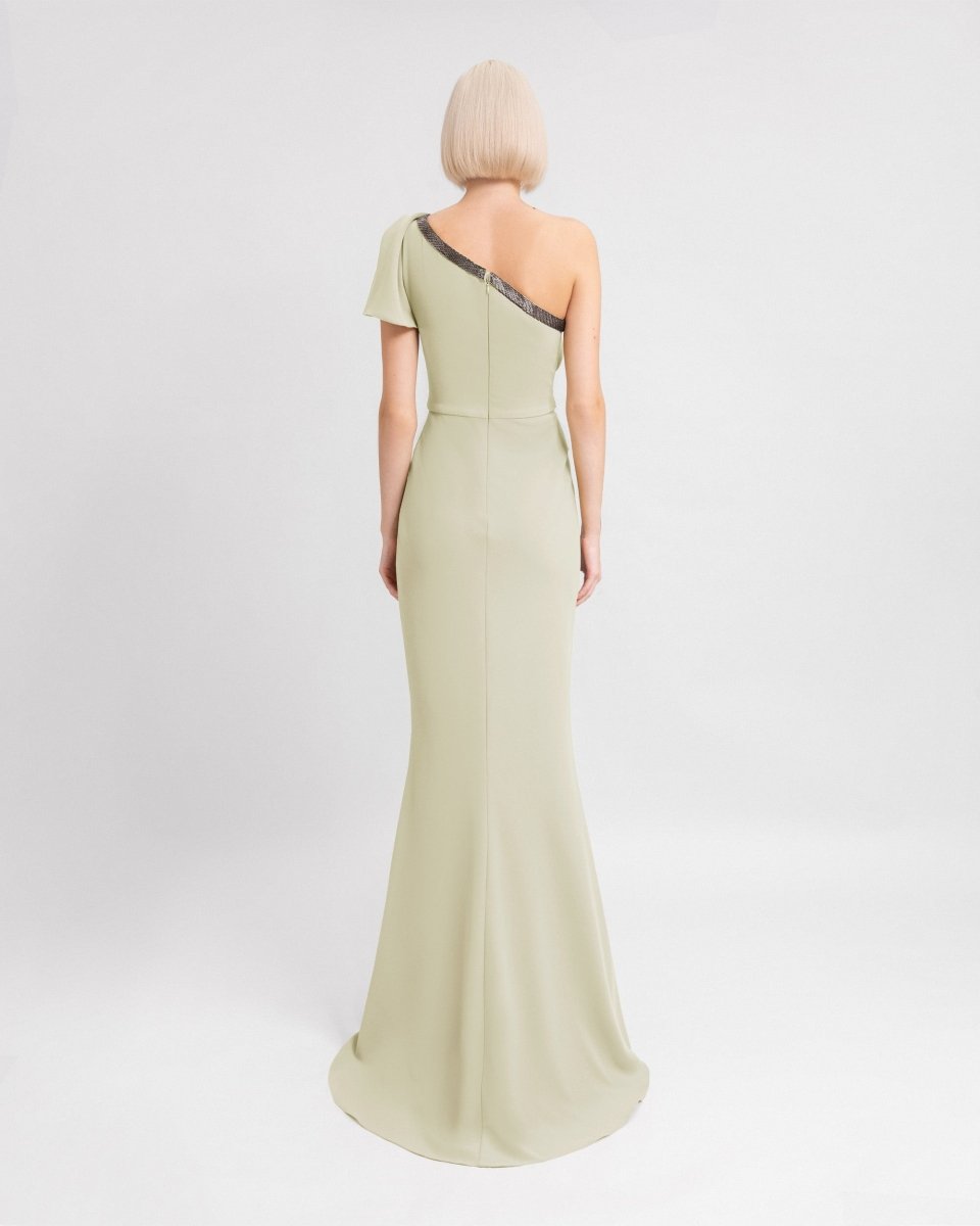 One - Shoulder Draped Dress - Gemy Maalouf