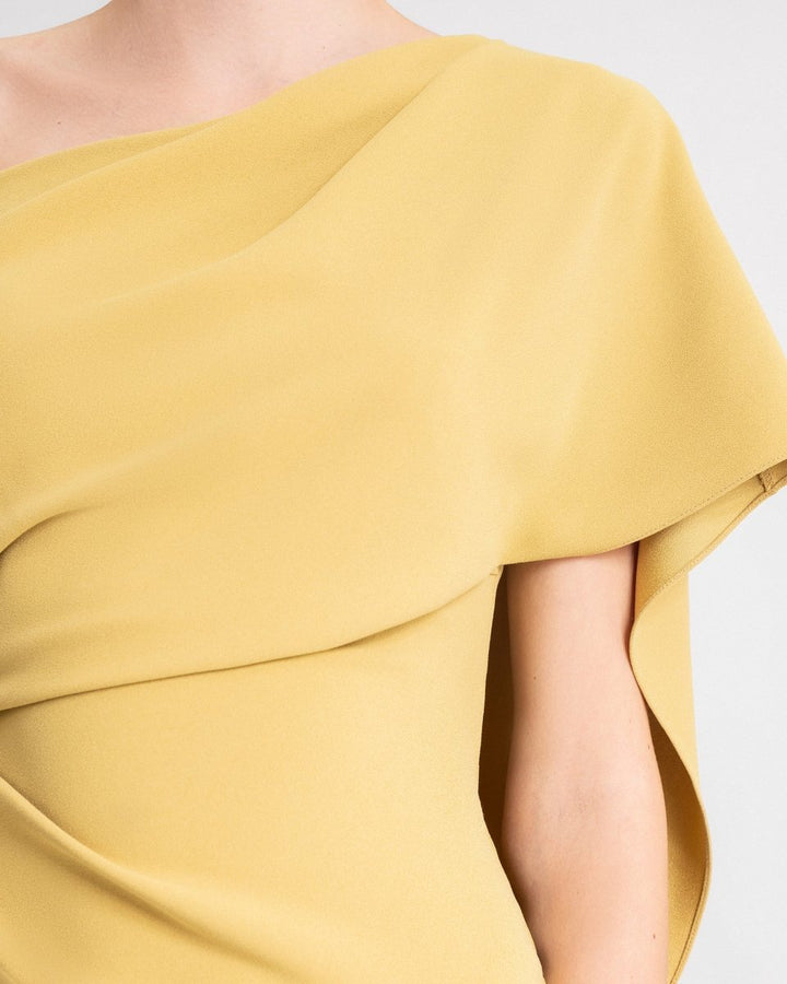 Asymmetrical Neckline Dress - Gemy Maalouf