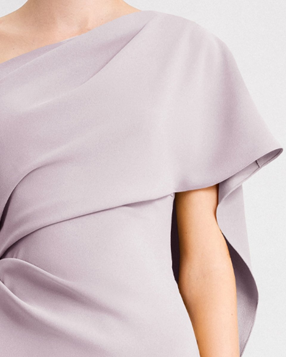 Asymmetrical Neckline Dress - Gemy Maalouf