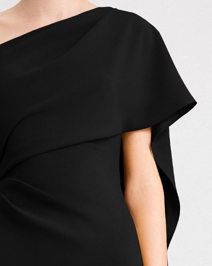 Asymmetrical Neckline Dress - Gemy Maalouf