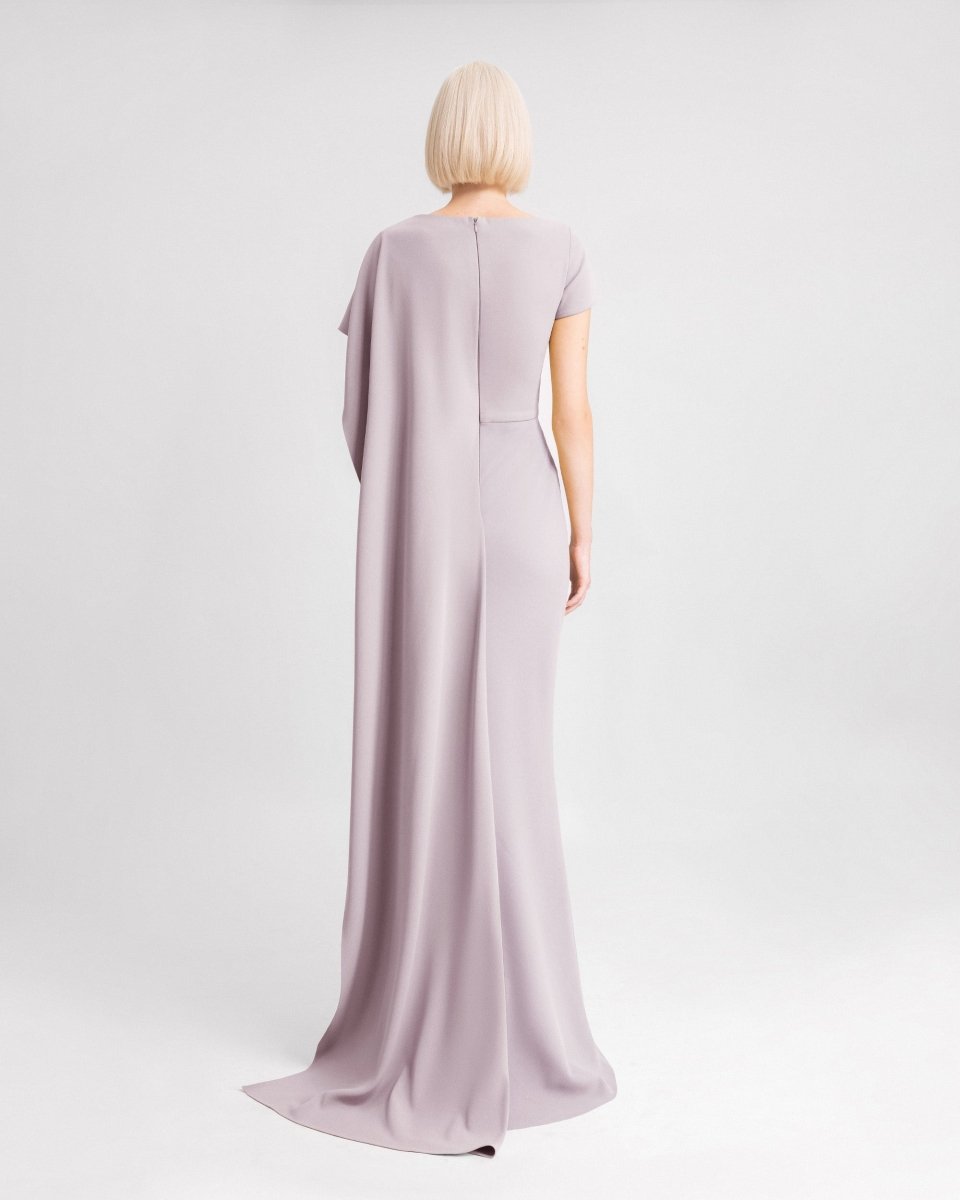 Asymmetrical Neckline Dress - Gemy Maalouf
