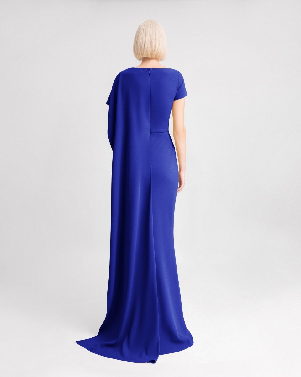 Asymmetrical Neckline Dress - Gemy Maalouf
