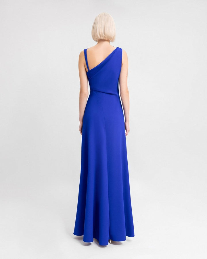 Asymmetrical Cowl - Neckline Dress - Gemy Maalouf