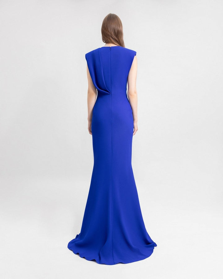 Asymmetrical Waistline Dress - Gemy Maalouf