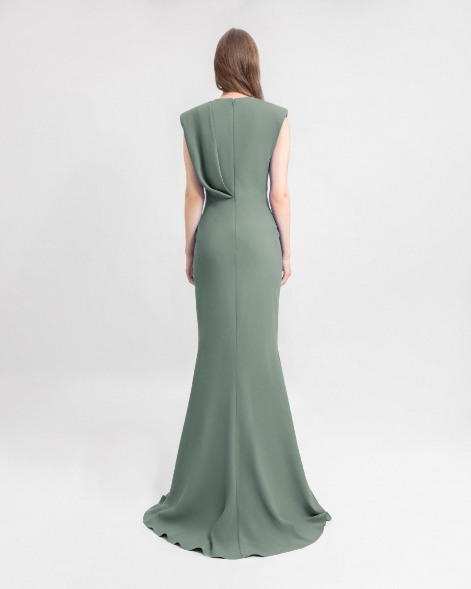 Asymmetrical Waistline Dress - Gemy Maalouf