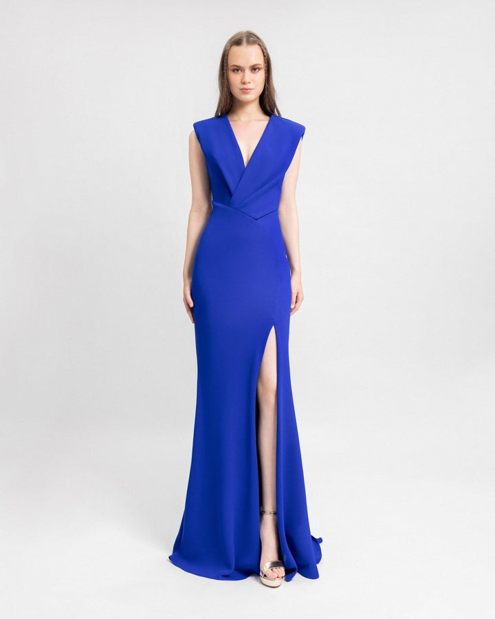 Asymmetrical Waistline Dress - Gemy Maalouf