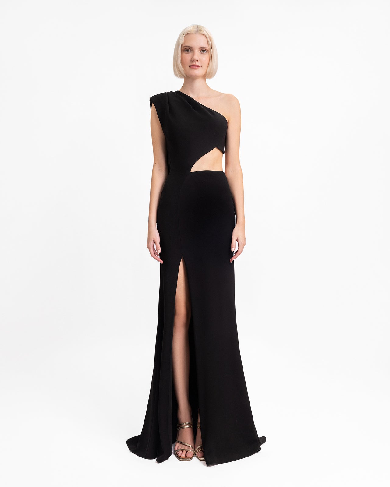 One-Shoulder Dress with Side/Back Cut-Outs