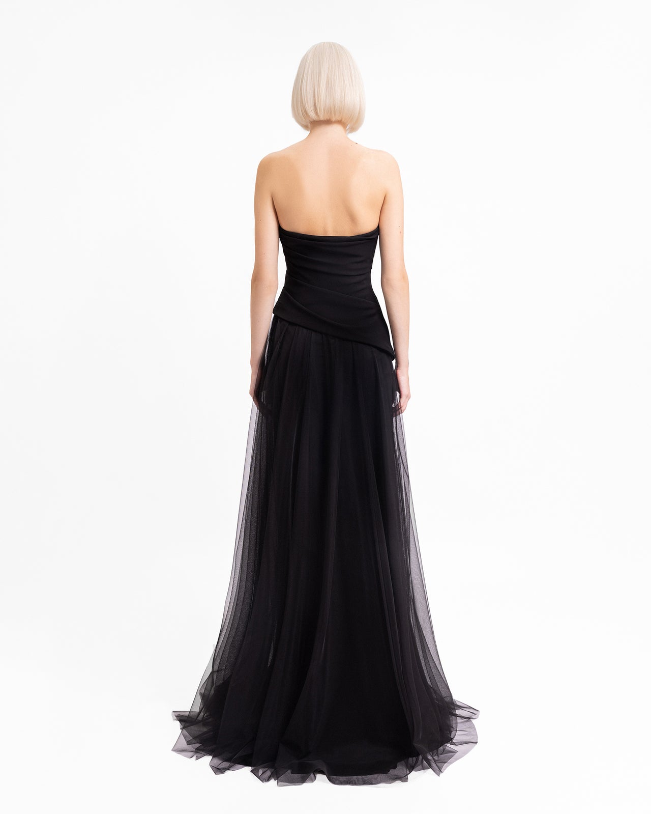 Asymmetrical Draped Corset Dress