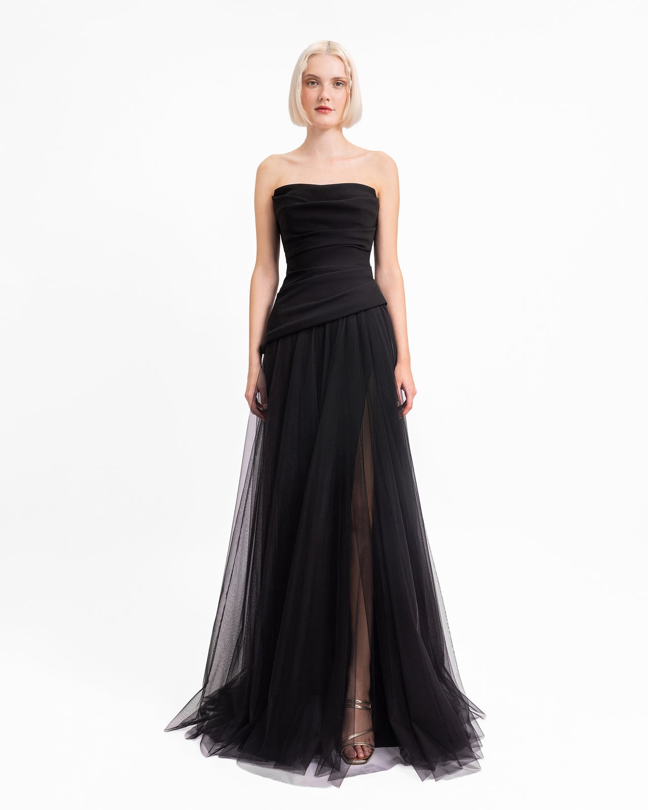 Asymmetrical Draped Corset Dress