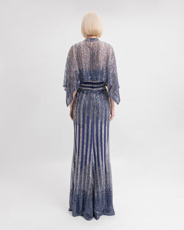 Long Beaded Sequins Dress - Gemy Maalouf