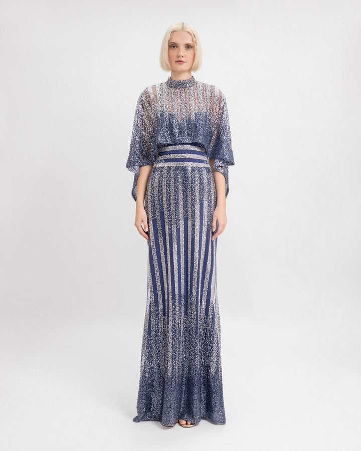 Long Beaded Sequins Dress - Gemy Maalouf