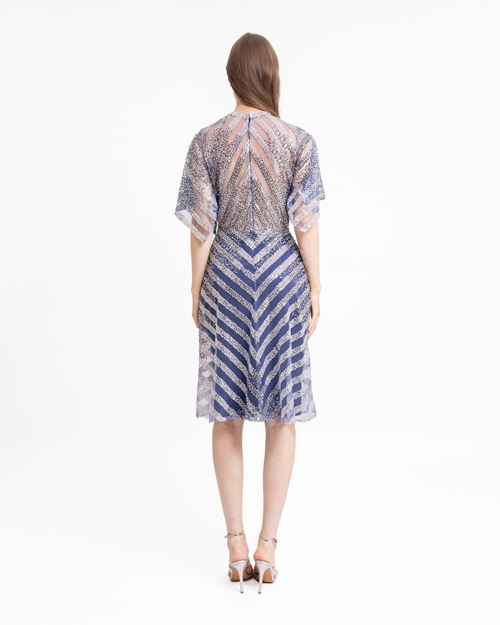 Beaded Dress with See-Through Back
